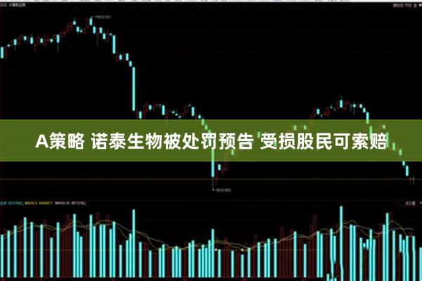 A策略 诺泰生物被处罚预告 受损股民可索赔